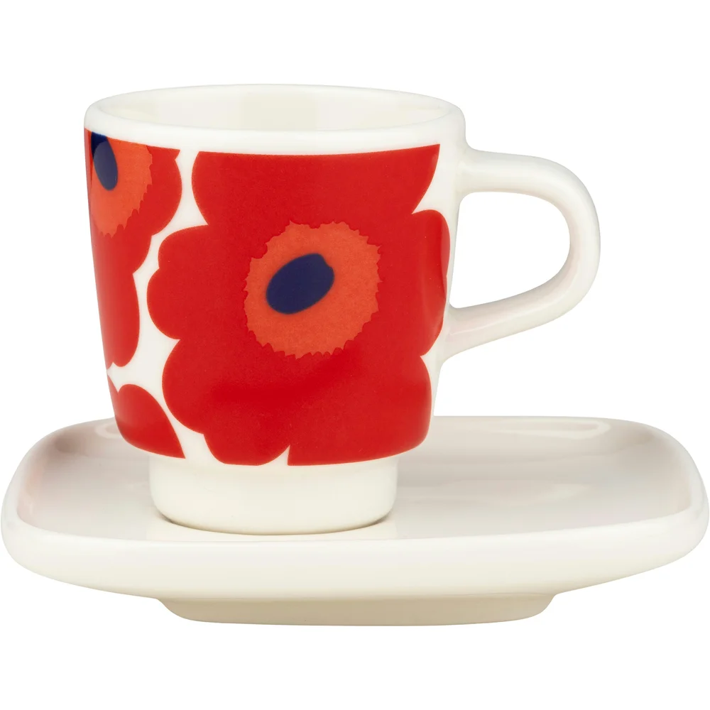 Unikko Espressokopp 5 cl, Hvit / Blå / Rød v:2851408 Unikko Espressokopp 5 cl, Hvit / Blå / Rød v:2851408