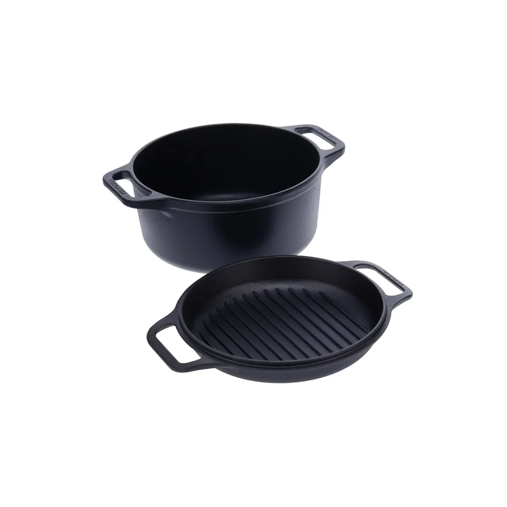 Combo Cooker støpejernsgryte-stekepannesett 2 deler v:4295863 Combo Cooker støpejernsgryte-stekepannesett 2 deler v:4295863