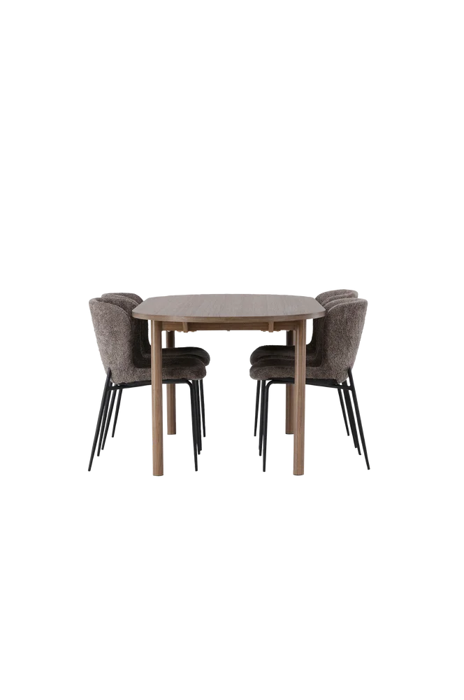 Spisegruppe Andy med 4 stk stoler Modesto v:8075235