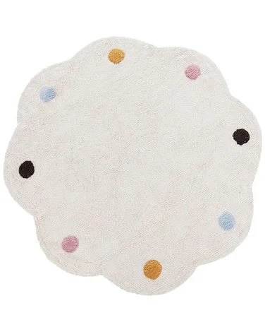 Barneteppe DUREVI Lys beige ø 120 cm Bomull v:6593928