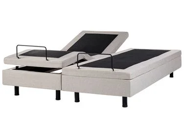 Justerbar seng uten hodegjerde DUKE 160 x 200 cm Beige v:7279834 Justerbar seng uten hodegjerde DUKE 160 x 200 cm Beige v:7279834