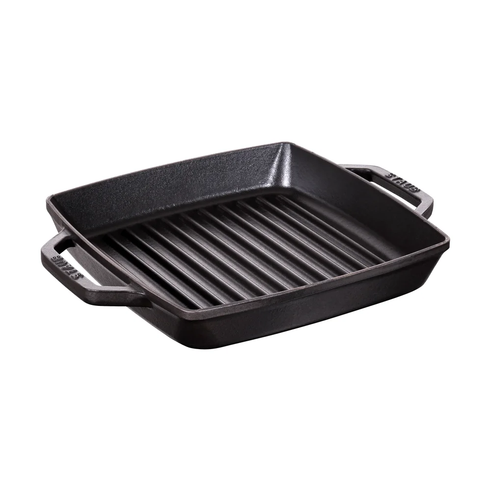 Staub Pure grillpanne støpejern kvadrat svart v:7508159