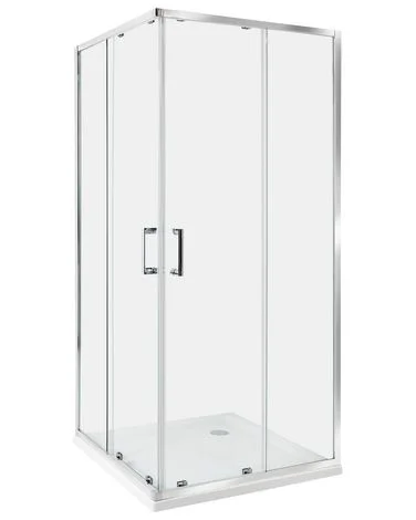 Dusjkabinett TELA 90 x 90 x 185 cm Sølv v:5630392 Dusjkabinett TELA 90 x 90 x 185 cm Sølv v:5630392