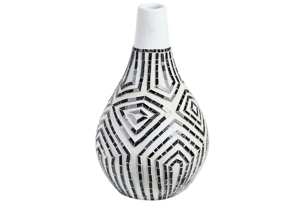 Dekorationsvas Beliani Ombilin White||Black v:8168687 Dekorationsvas Beliani Ombilin White||Black v:8168687
