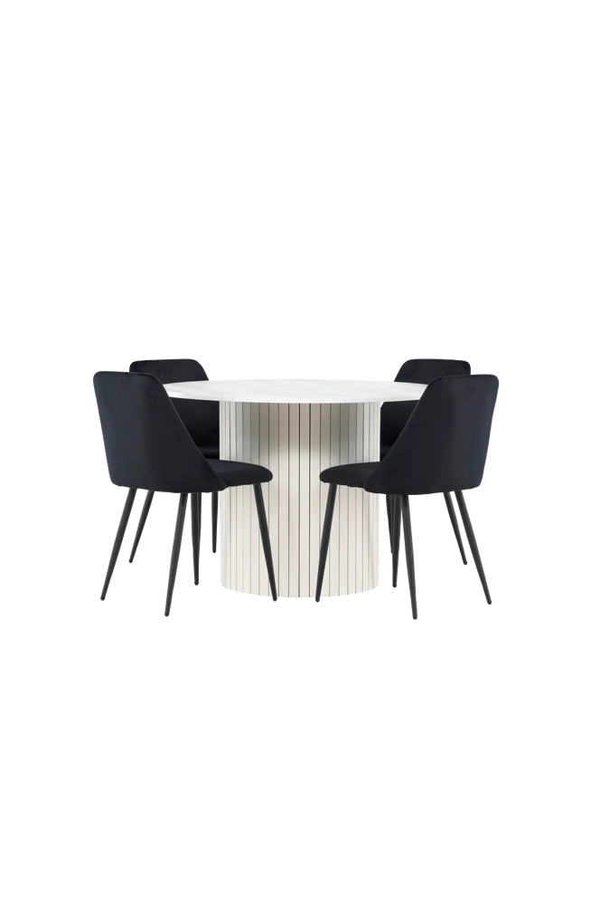 Härön Spisebord med Night Spisestol – Svart m v:8961668 Härön Spisebord med Night Spisestol – Svart m v:8961668