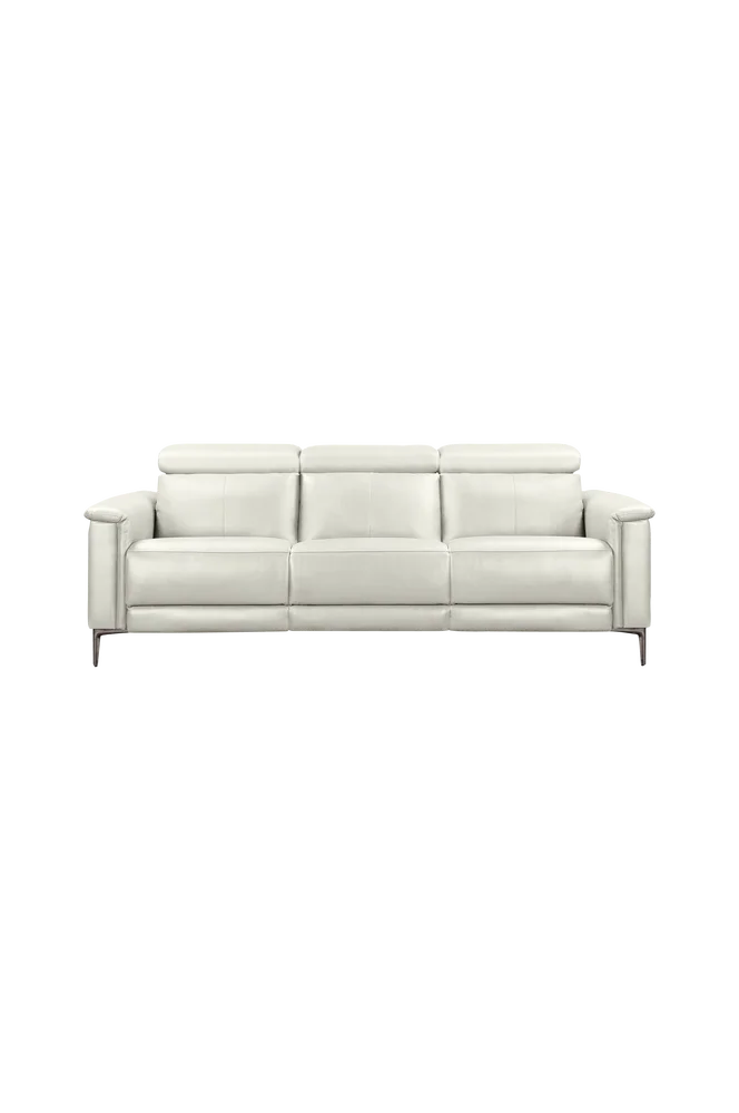 Sofa 3-seters sofa med 2 manuelle hvilestoler Lund - Hvit m v:1605968