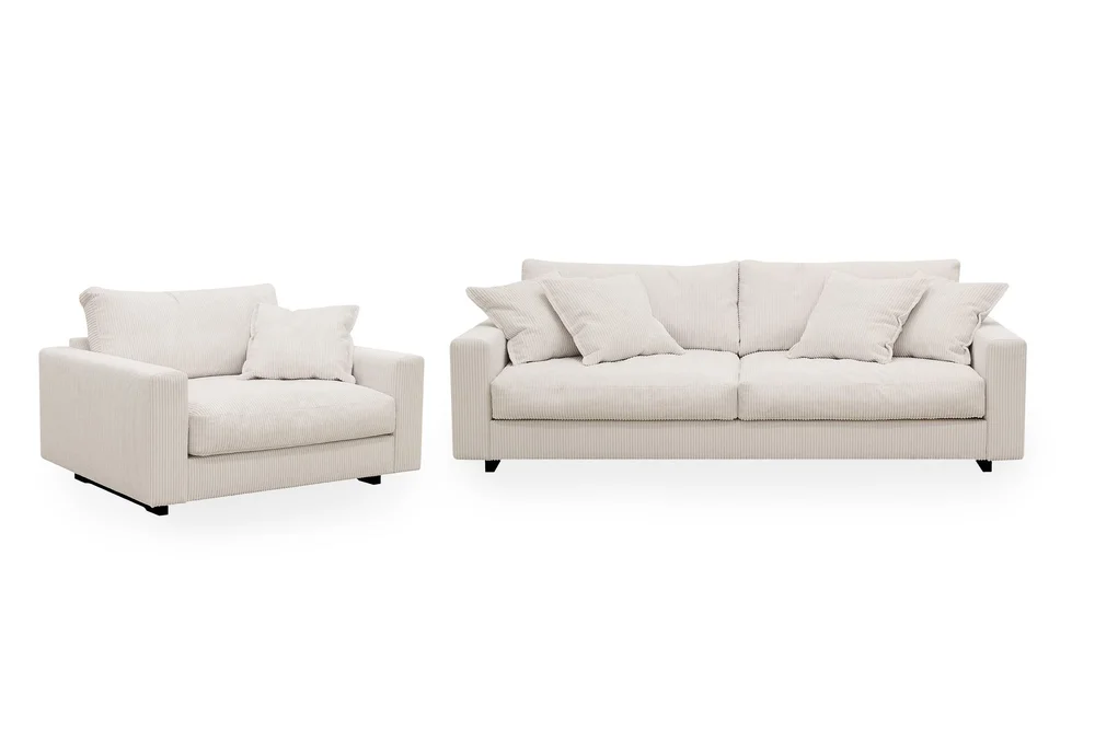 Valencia sofagruppe Extra Dyp 3-seters sofa + lenestol v:3510277 Valencia sofagruppe Extra Dyp 3-seters sofa + lenestol v:3510277