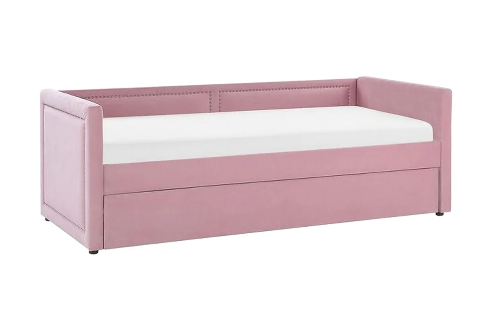 Dagseng 90 x 200 cm fløyel rosa MIMIZAN v:5502329