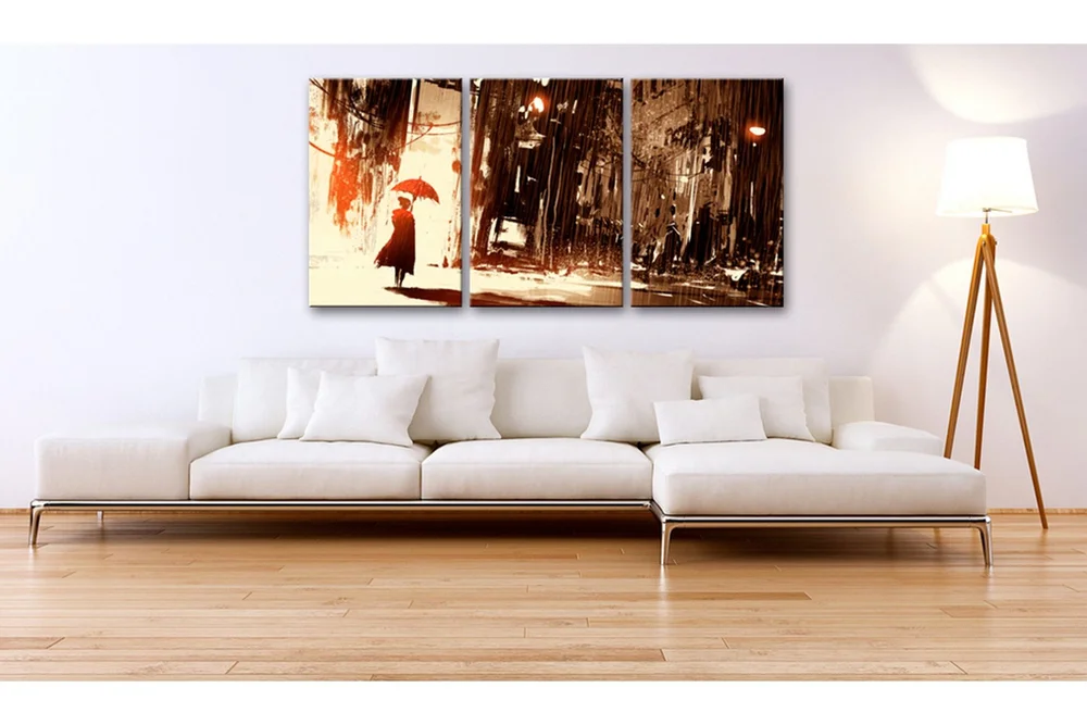 Tavle City In The Rain 120X60 v:4162782