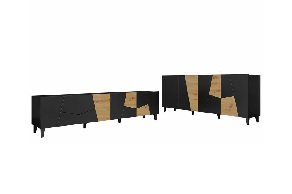 Strontian Möbelset För Vardagsrum Scandinavian Choice Black v:9905605