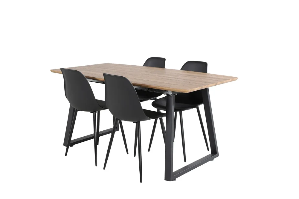 Leah Forlengningsbar bord med 4 Ypas Spisestoler v:8421366