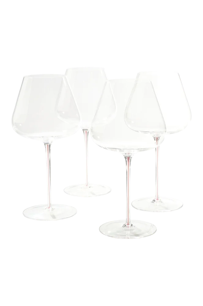 ELLISON vinglass med 4-pakning - Rosa - Kjøkken & husholdning | m v:6915018