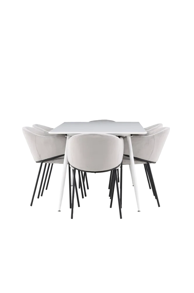 Silar spisebord med Evelina spisestol v:7231838