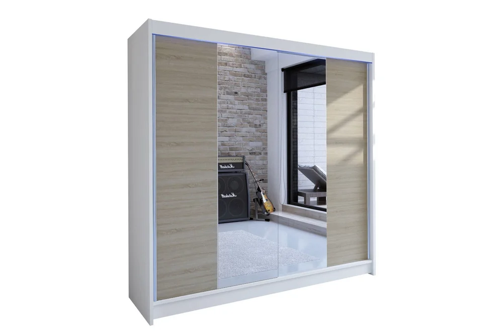 Canderbury Garderobe med Speil 180x215 cm v:8273068
