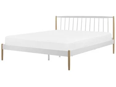 Seng Metall MAURS 180 x 200 cm Hvit v:7361139
