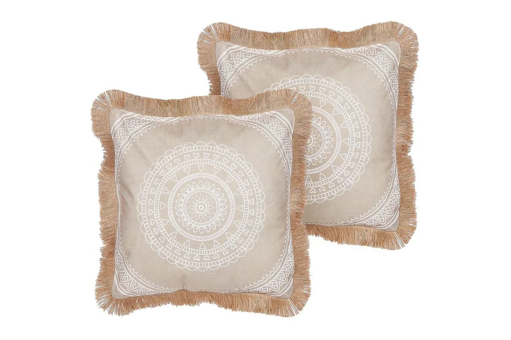 Pynteputer Agrimony sett av 2 Beige/hvit v:9554893