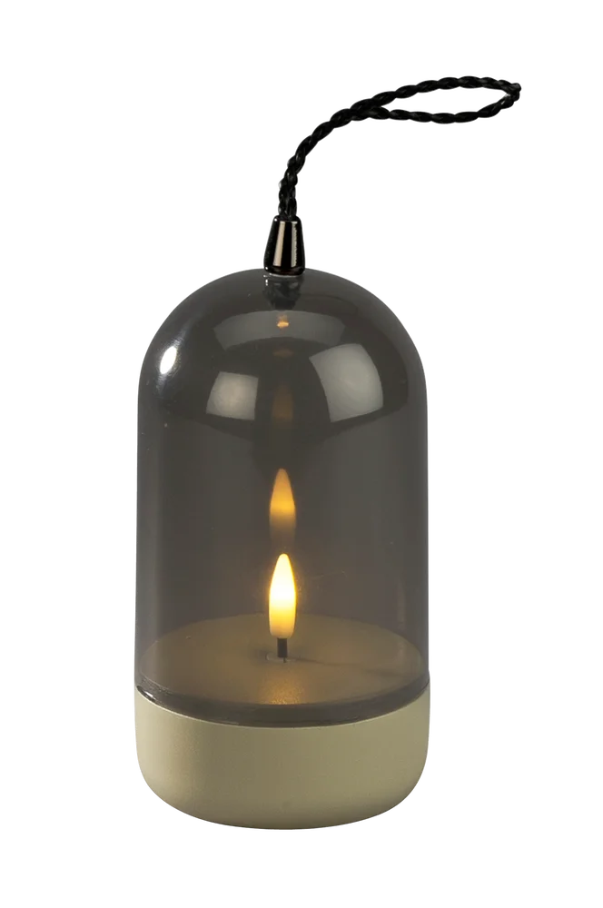 Bærbar lampe 14,5 cm B/O LED – Beige – Dekor | m v:9203536