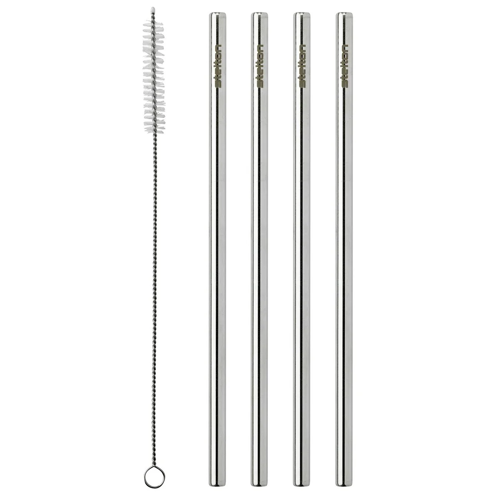 Sugerør Rustfritt Stål 4-pk v:236535 Sugerør Rustfritt Stål 4-pk v:236535