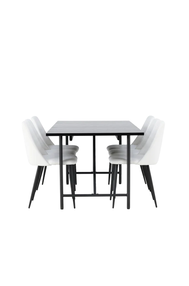 Spisegruppe Astrid med 6 stk stoler Night – Svart m v:5600232 Spisegruppe Astrid med 6 stk stoler Night – Svart m v:5600232