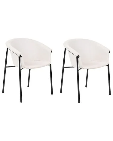 Sett med 2 spisestoler AMES Lys beige v:1714723