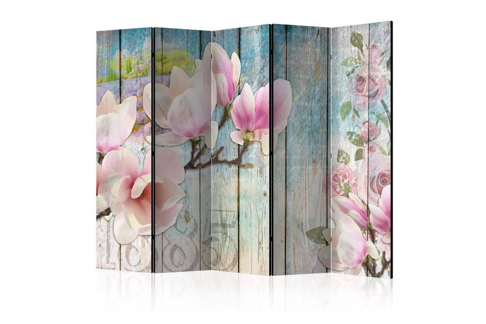 Romdeler - Pink Flowers on Wood II 225x172 v:1520531