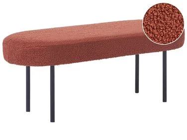 Polstret benk WOLFEBORO Bouclé Gullbrun v:8060978 Polstret benk WOLFEBORO Bouclé Gullbrun v:8060978