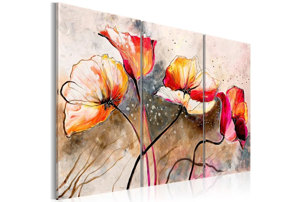 Bilde Poppies whipped by the wind 90x60 v:3704796