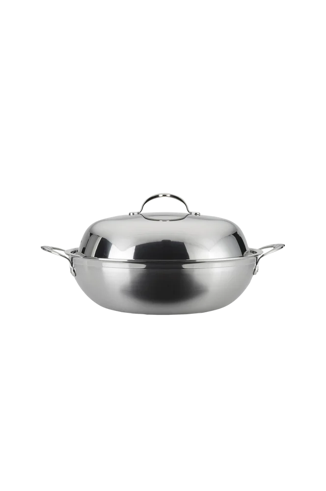 Wok med lokk ProBond diameter 36 cm - Krom - Kjøkken & husholdning | m v:5570070