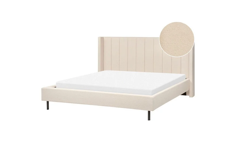 Dubbelsäng Beliani Villette med lamellram 140×200 cm 180×200 v:9446031 Dubbelsäng Beliani Villette med lamellram 140×200 cm 180×200 v:9446031