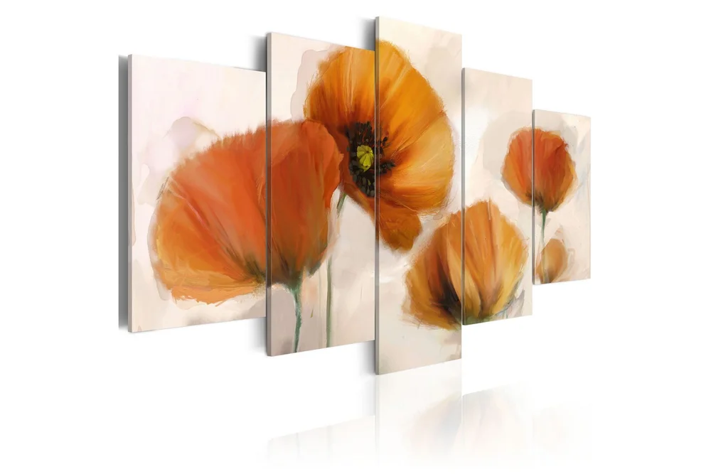 Bilde Artistic Poppies 5 Pieces 200x100 v:6289055