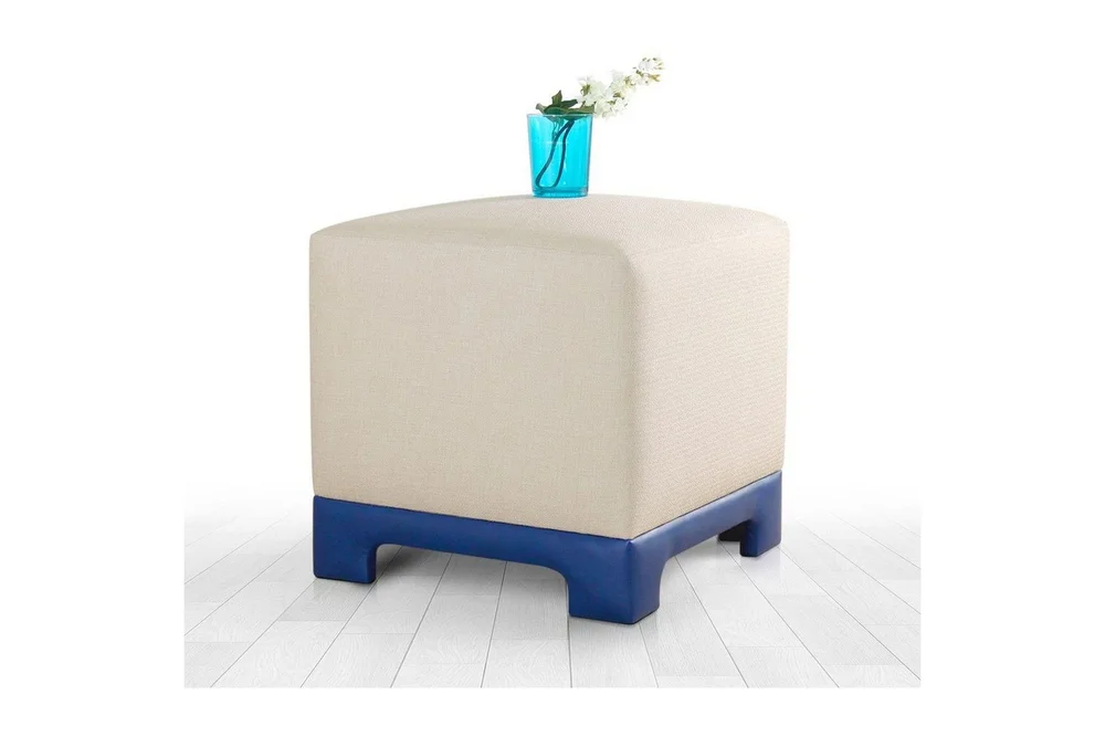 Puff Belarville Krem / Blå v:3739040