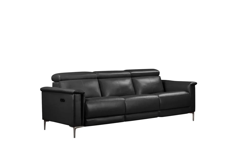 Sofa 3-seter Lund Grå, Lær/PU, Elektrisk recliner v:6401020 Sofa 3-seter Lund Grå, Lær/PU, Elektrisk recliner v:6401020