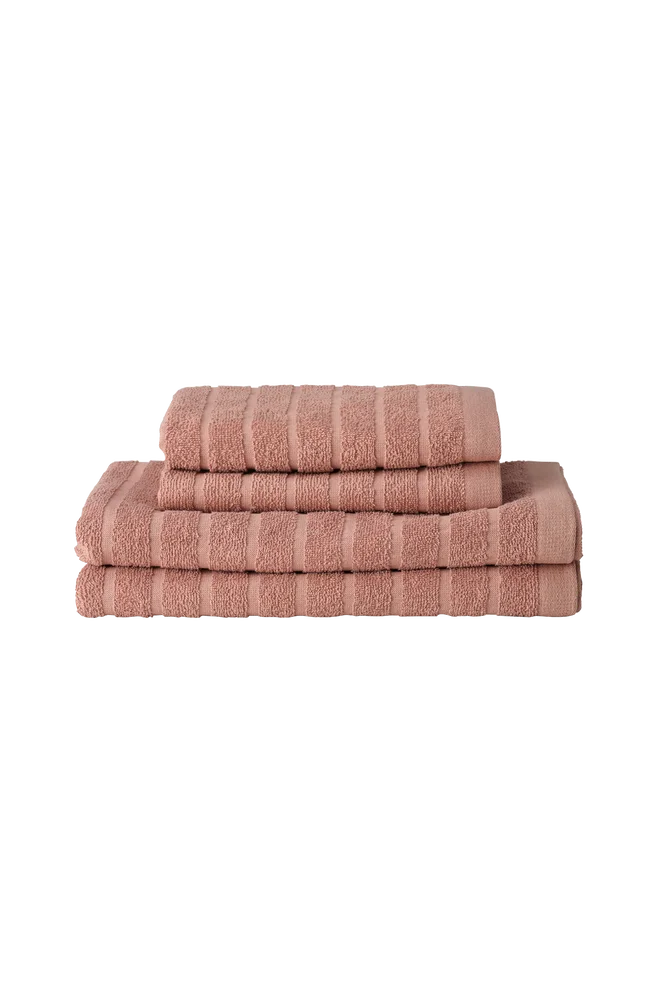 Sett med frottéhåndklær Day 4 deler - Rosa - Tekstiler | m v:9958448