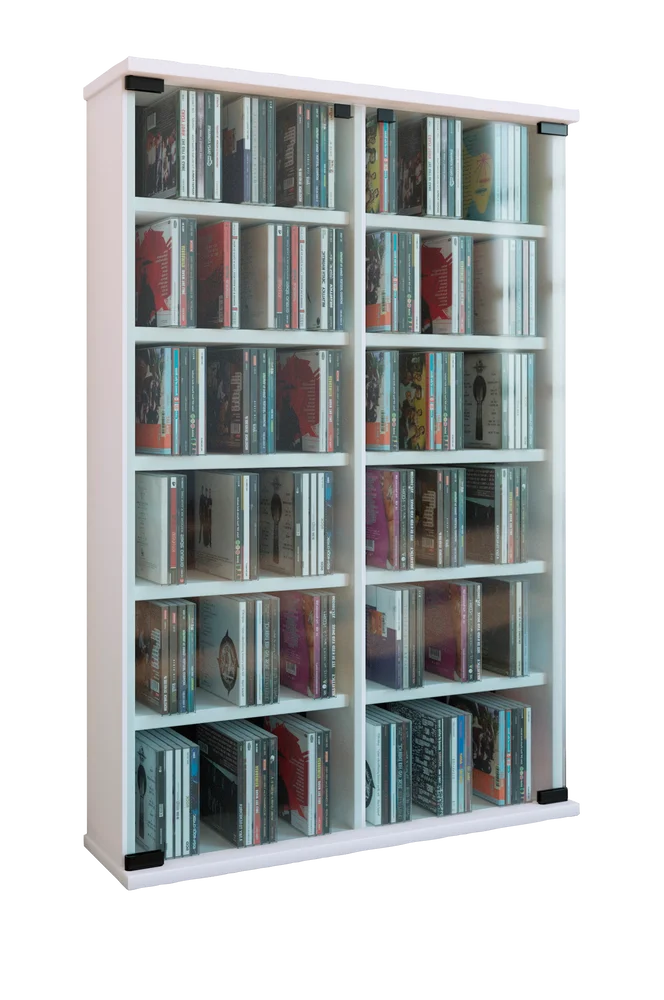 Cd/DVD-tårn Roma for 300 Cd's – Hvit m v:8034415 Cd/DVD-tårn Roma for 300 Cd's – Hvit m v:8034415
